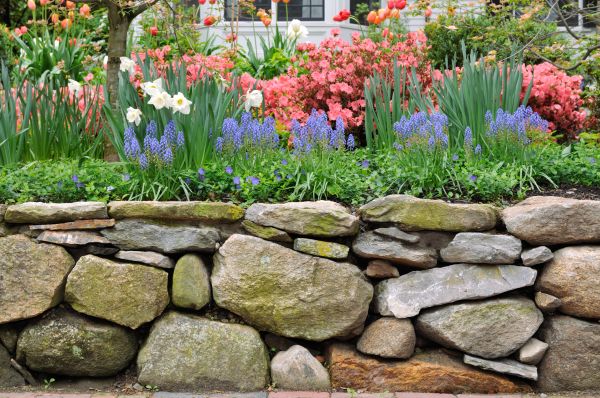 Stone Wall Hardscaping in Reston