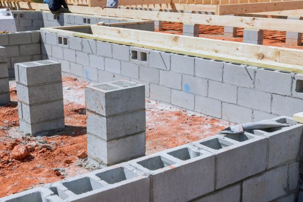Cement Block Installation in Reston